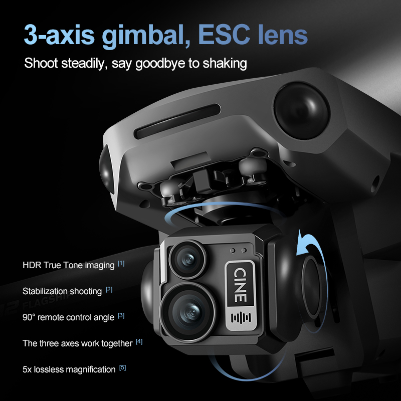 8K 3 Axis Gimbal Brushless 7.2 - огляд і ціна Drone Gimbal 3 Axis