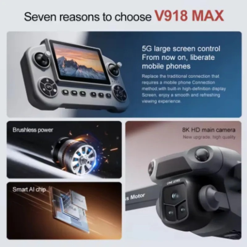 V918 Max GPS Laser Obstacle Av - огляд і ціна Drone Gimbal 2 Axis