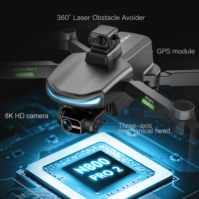 N800 PRO 2 GPS Drone Professio - огляд і ціна Drone Gimbal 2 Axis